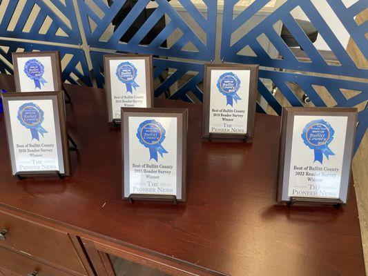 Numerous awards earned