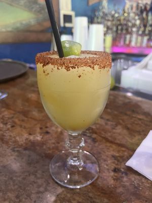 Passion fruit margarita with tajin