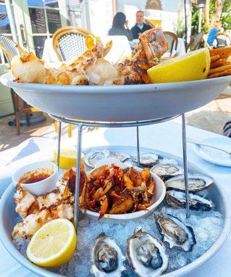 Seafood Tower // Lobster + Oysters + Shrimp + Crab Claws