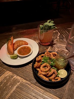 Empanadas and calamari