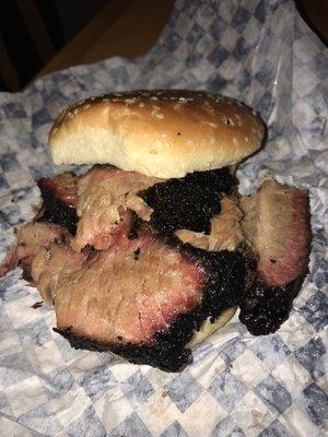 Sliced Brisket Sandwich