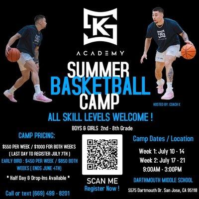 KS ACADEMY SUMMER BASKETBALL CAMP - Registration is now open!