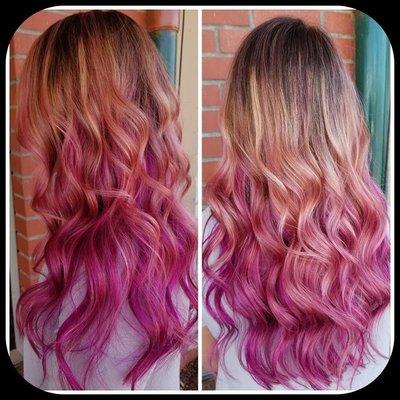 Pink balayage