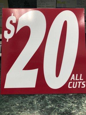 Cuts at ProCuts are $20