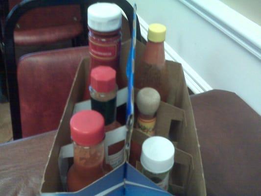 six pack of hot sauces !!!!