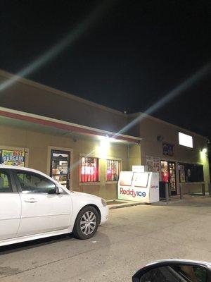 Storefront. Liquor store is connected inside also.