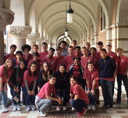 Upper School students at Future Problem Solver competition.