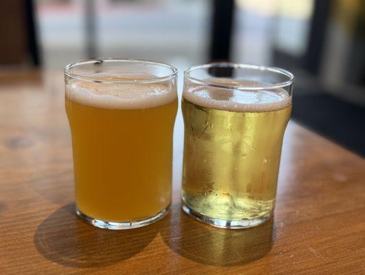 8oz Draft - Cheeks (left) and Arrow Light (right)