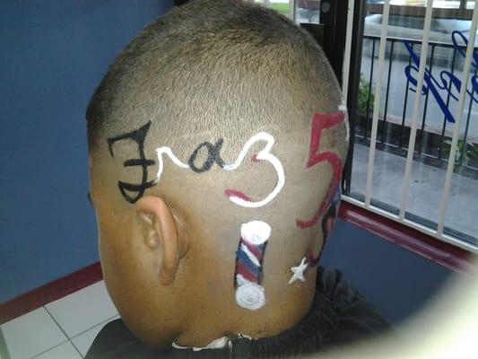 design by our barber...