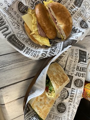 Egg Sandwich  Surfboard with eggs in a Wrap