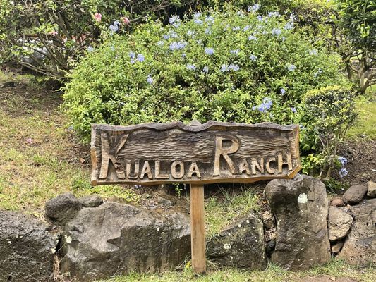 Kualoa ranch sign