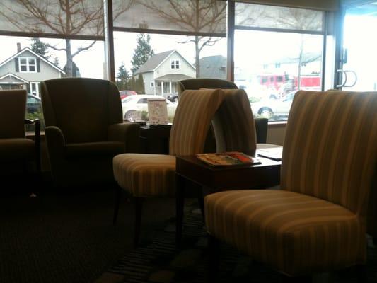 Ample comfy seating in the lobby area.