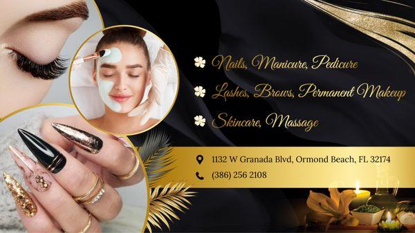 Welcome to Sally Nails & Spa Lashes & Brows. Call us: (386) 256-2108. Text us: (386) 278-3477