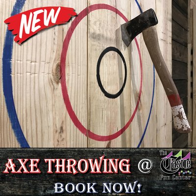 Axe Throwing in Jesters Pub at The Castle Fun Center!