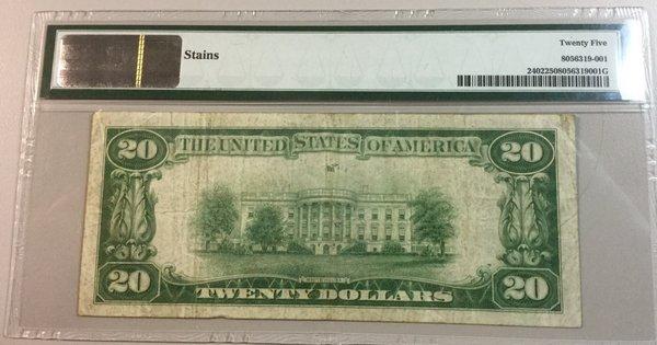 1928 reverse side of the Gold Certificate