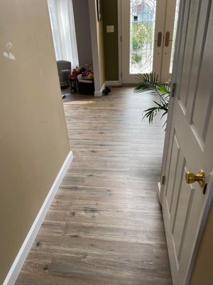 New flooring and baseboards