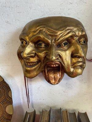 Kind of scary but cool! Original Venetian mask.