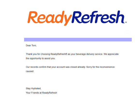 This is what you get after they forget you cancelled your service and bill and collect money for deliveries you didn't ask for