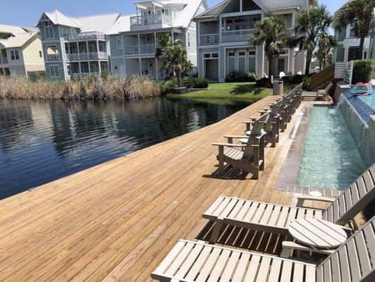 Sundeck from below the infinity pool