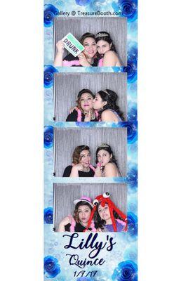 My daughter's Quinceañera fun captured on photo booth thanks to Treasure Booth