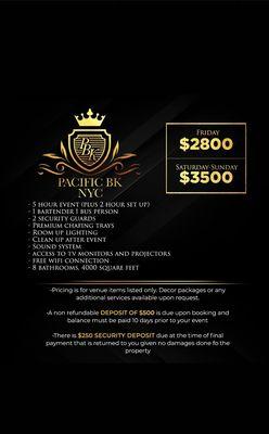 Venue package deal