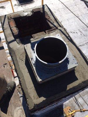 Commercial chimney linings and chimney stacks