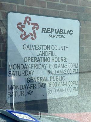 Operating Hours