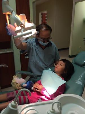 A 4 year girl's FIRST DENTAL CHECK UP EVER