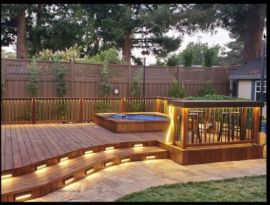 IPE hardwood deck with custom railing (Brazilian)