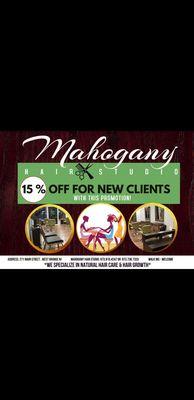 15% off for New Clients