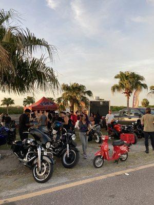 Food truck at bike rally