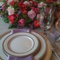 Silver Rim China with Lavender Satin Napkin