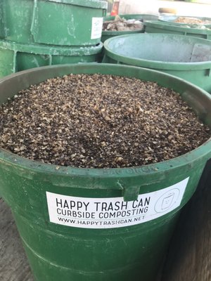 Commercial composting! Ghost Town Coffee Roasters