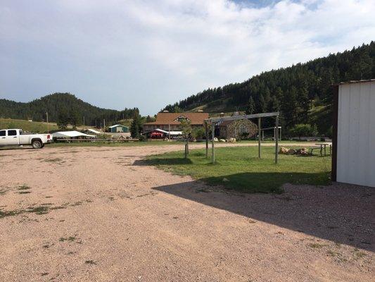 View of lodge and campground