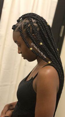 Large triangle braids