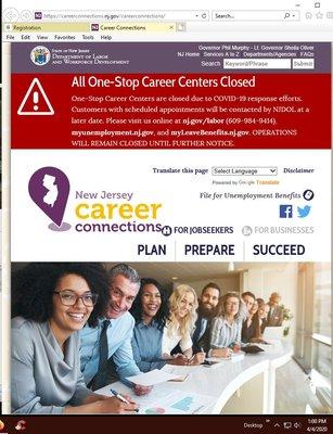 All the NJ job centers are closed. Gov Murphy knew NJ would need more staffing to meet unemployment filing need. Murphy FAILED bigly!