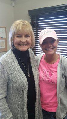 Karen  Sherbon with one of our happy customers.