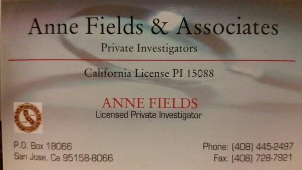 Anne Fields & Associates Private Investigators