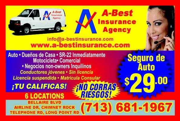 Since 1999, A-Best Insurance Agency is family owned and operated independent insurance agency.