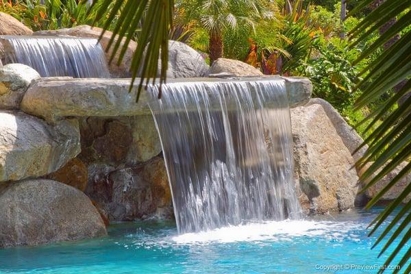 Pool waterfall