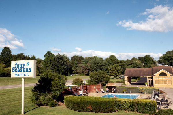 View of the Four Seasons grounds and surrounding countryside.