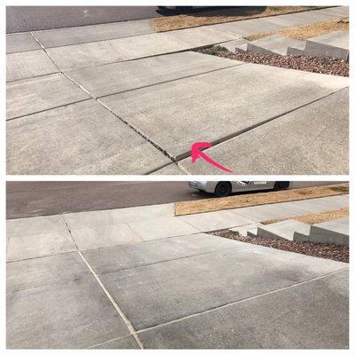 driveway shifting. Don't wait till someone falls and gets hurt. Get a free estimate to get it lifted back up.