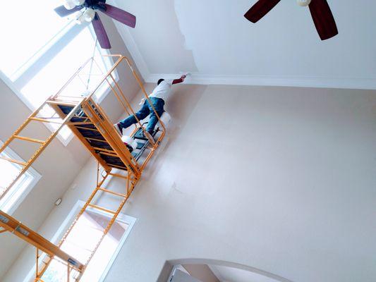 Interior Painting. 20ft ceiling