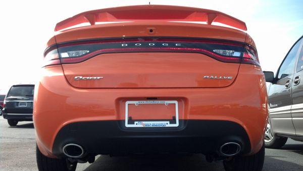 Custom spoiler for the 2013-2016 Dodge Dart painted in your factory paint code.