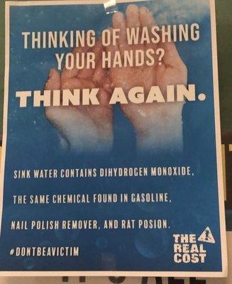 Bathroom health poster