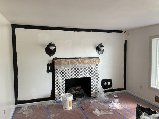 Edging accent wall