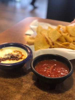 Typical salsa and chips. The Choriqueso was good.