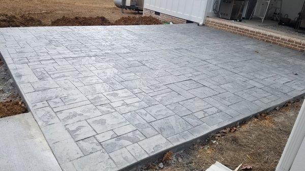 Platinum gray !!! Stamped patio