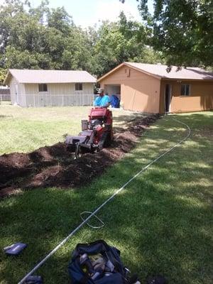 Running underground electrical to garage. Benbrook, TX