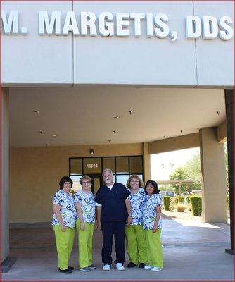 Dr. Margetis Family Dentistry Office Tour Exterior View Entrance with Staff